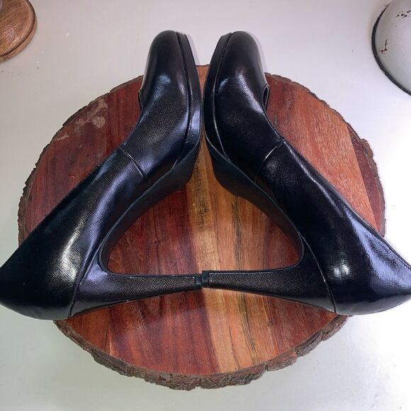 FRANCO SARTO 8.5 Black Preppy Platform Heels - Picture 5 of 10
